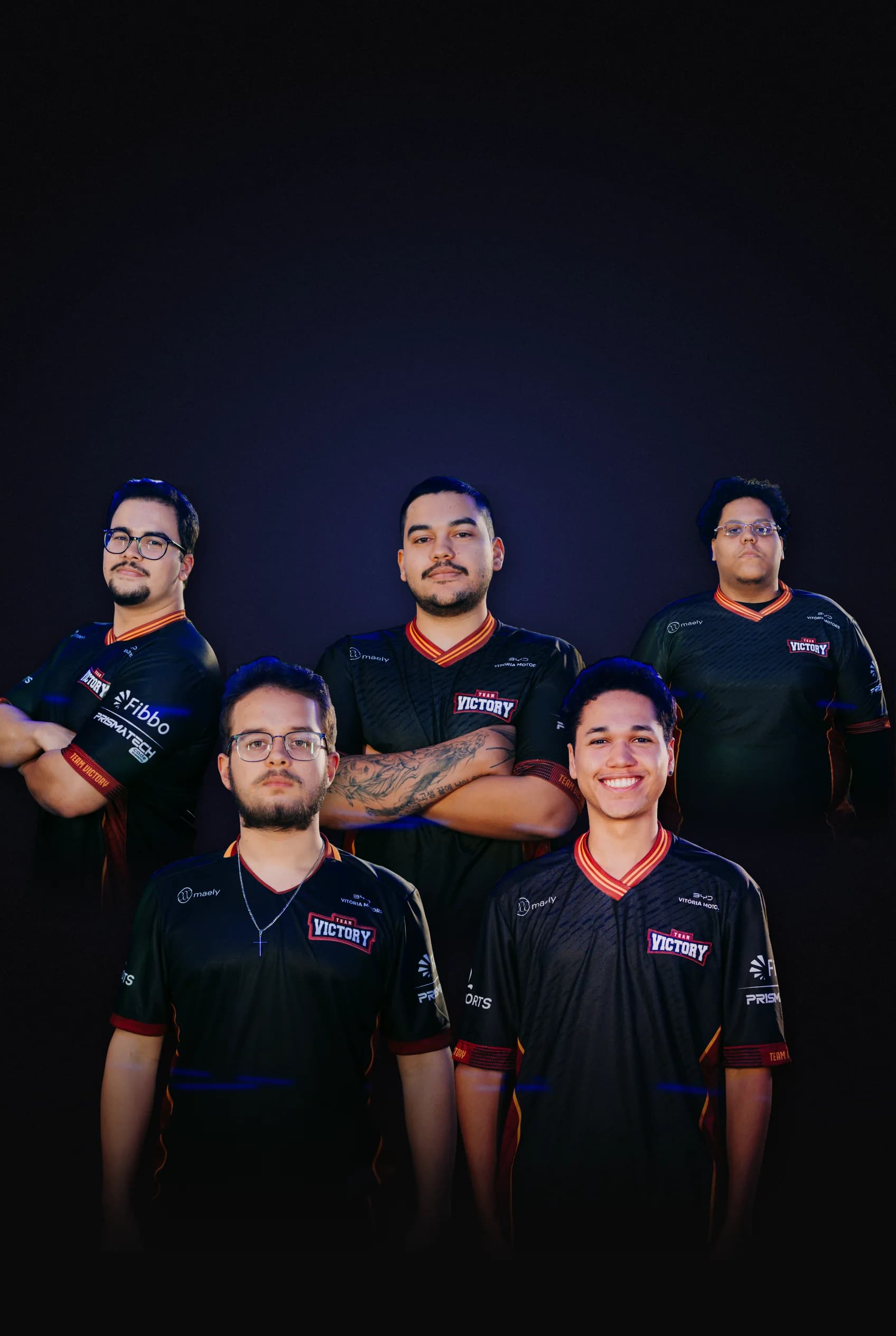 Elenco de League of Legends da Team Victory, vice-campeões do Cariacica Geek Game 2026